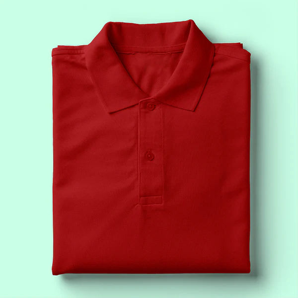 Polo T-Shirt: Bric Red Half Sleeve