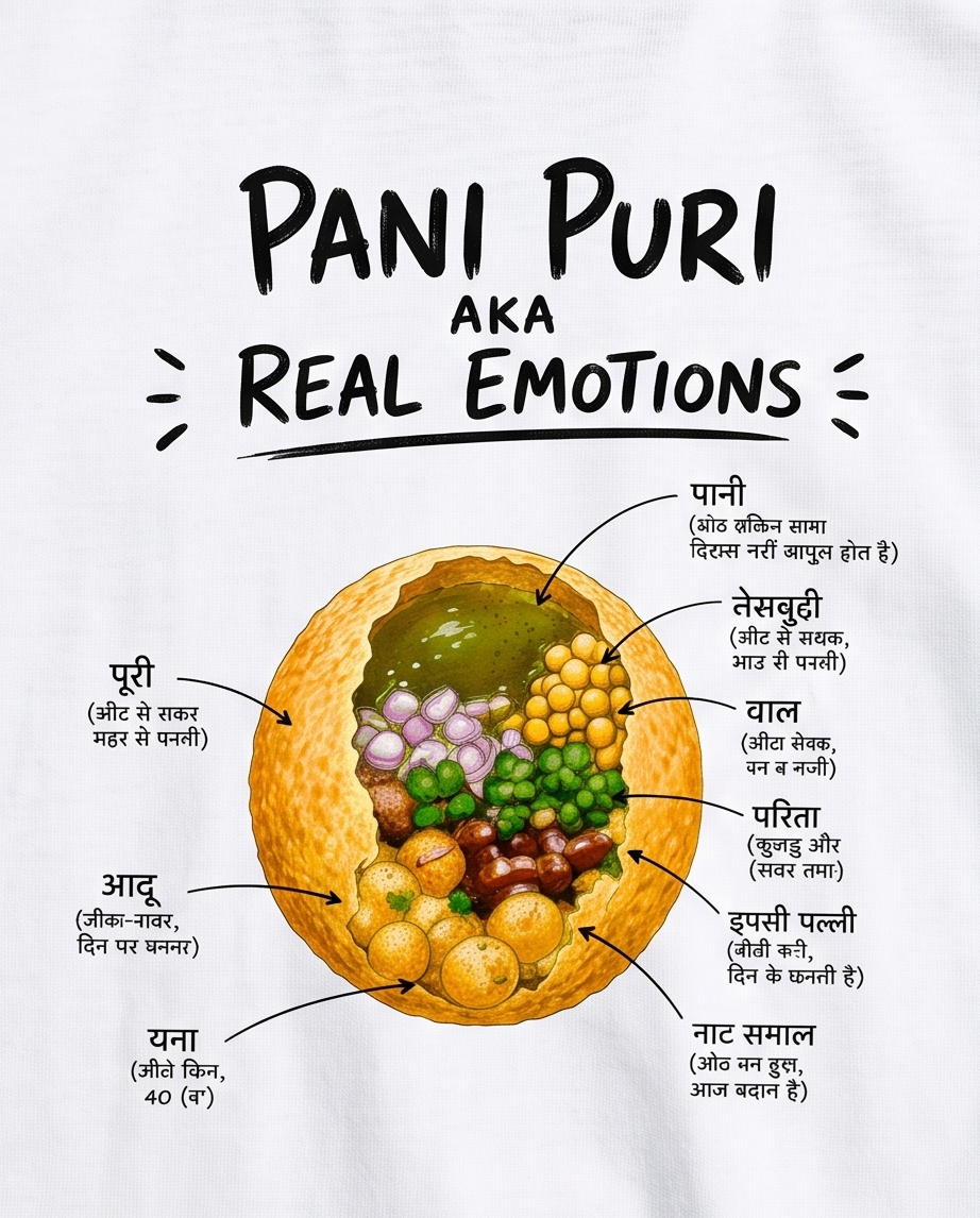 Pani Puri Emotions T-Shirt