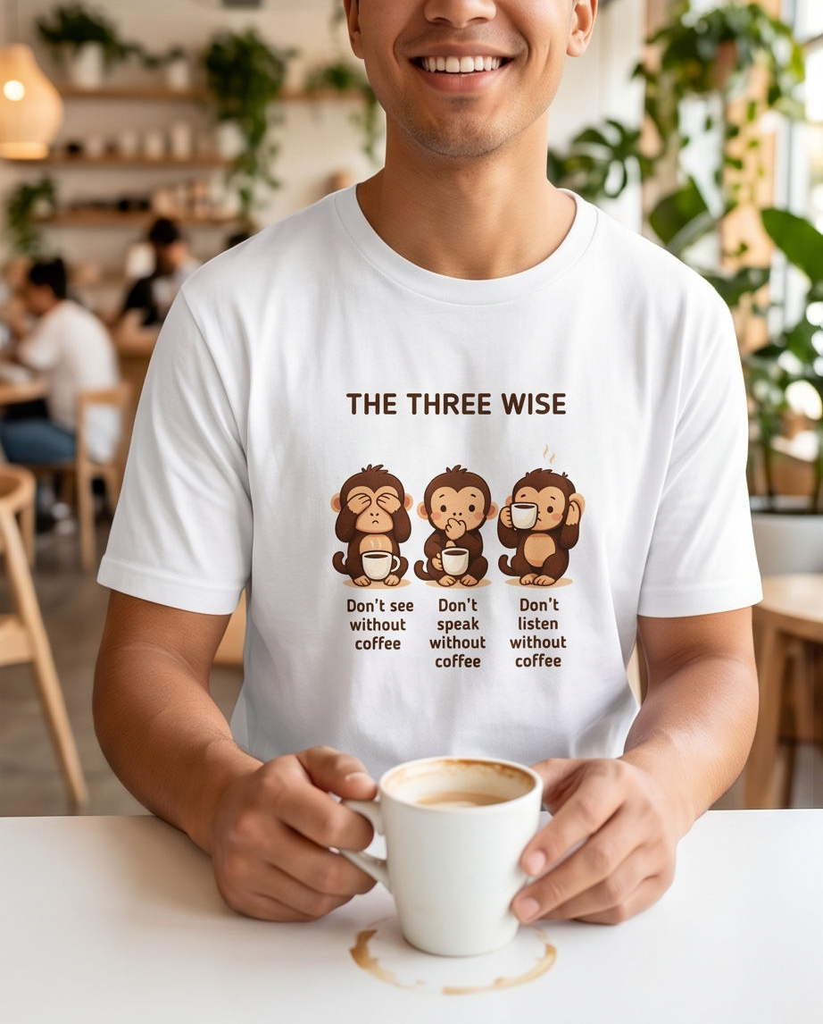 Three Wise Coffee T-Shirt