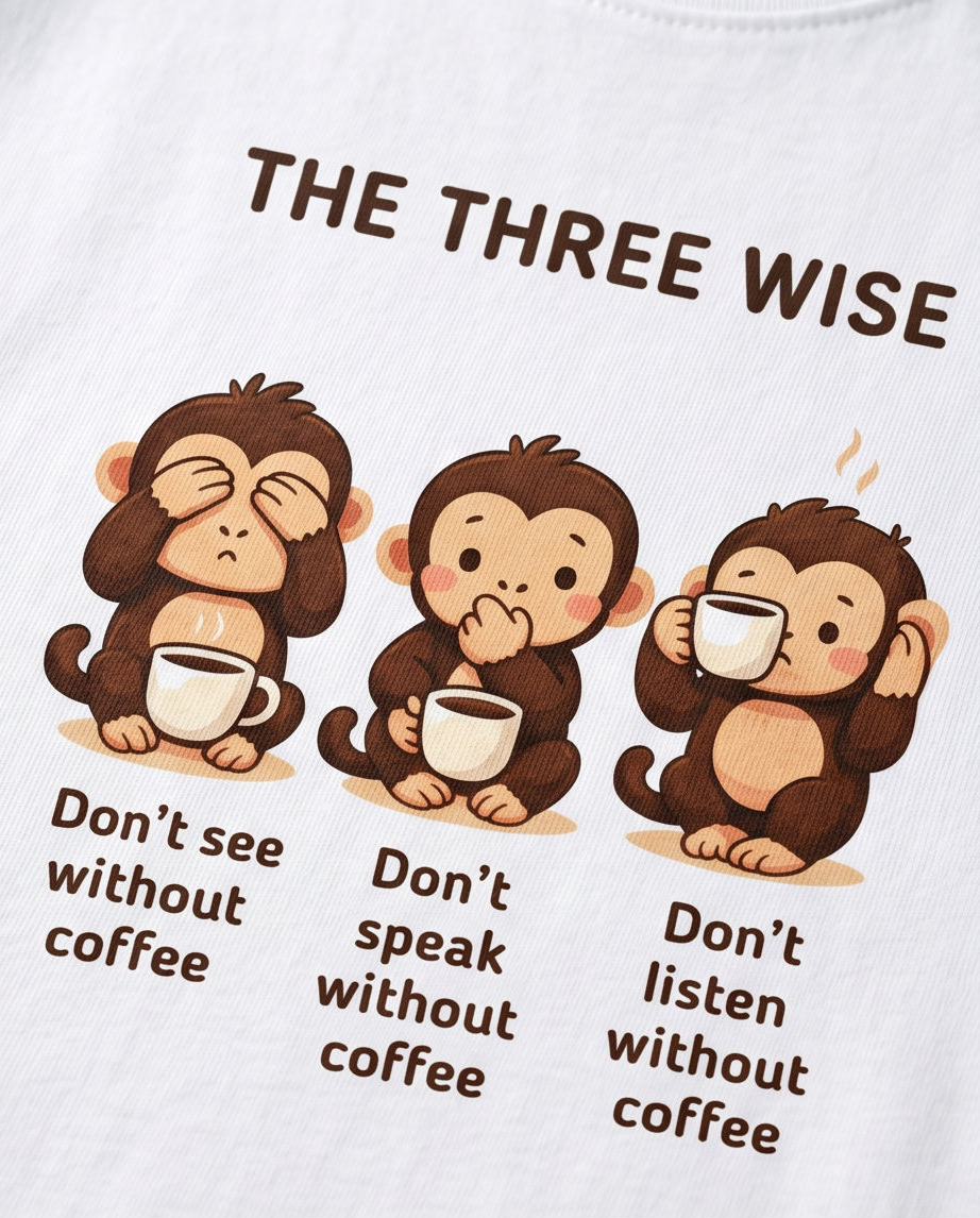 Three Wise Coffee T-Shirt